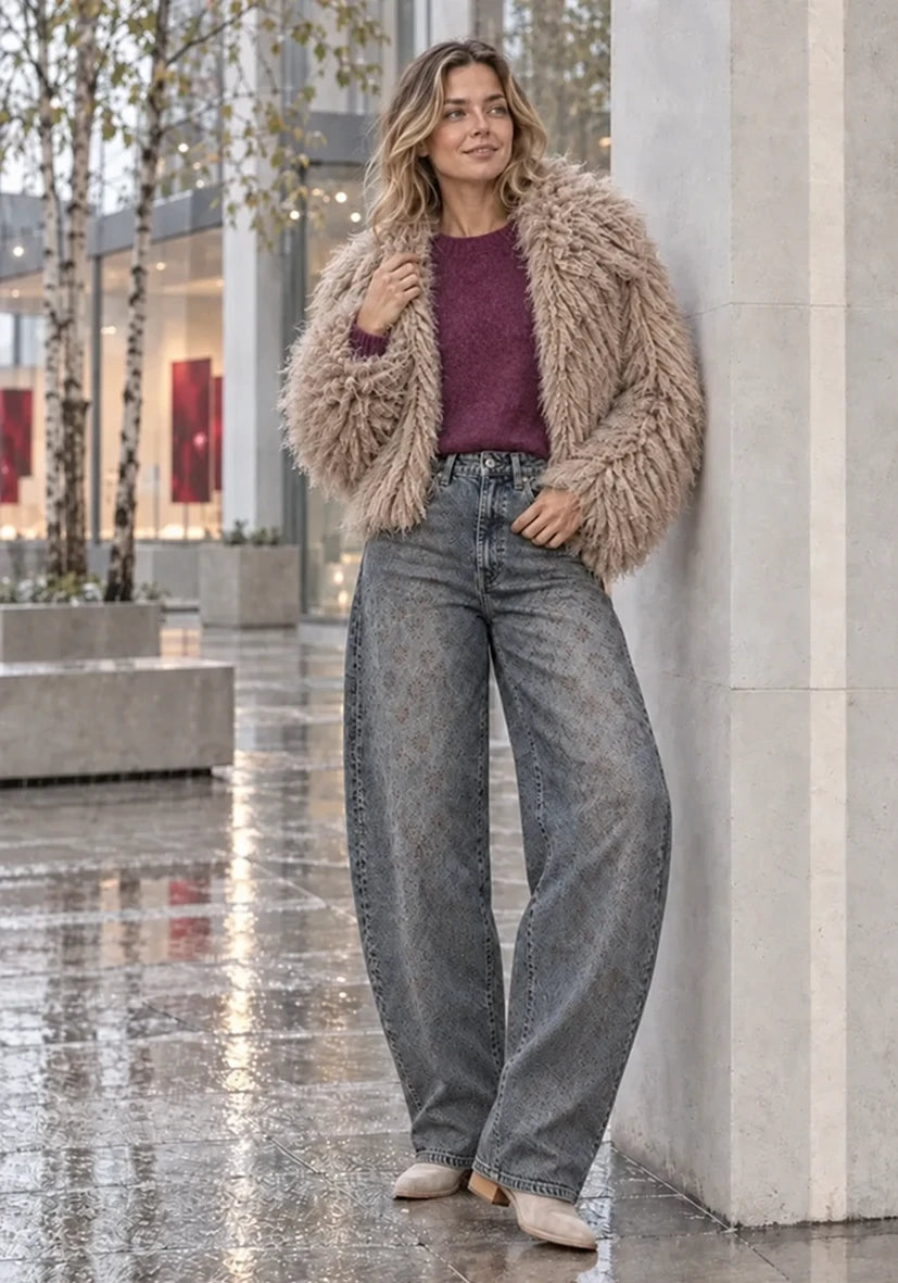 Jacket Short Cosy Cloud sand