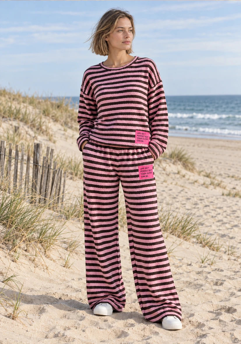 Knit Longsleeve stripes - Brown/Rose