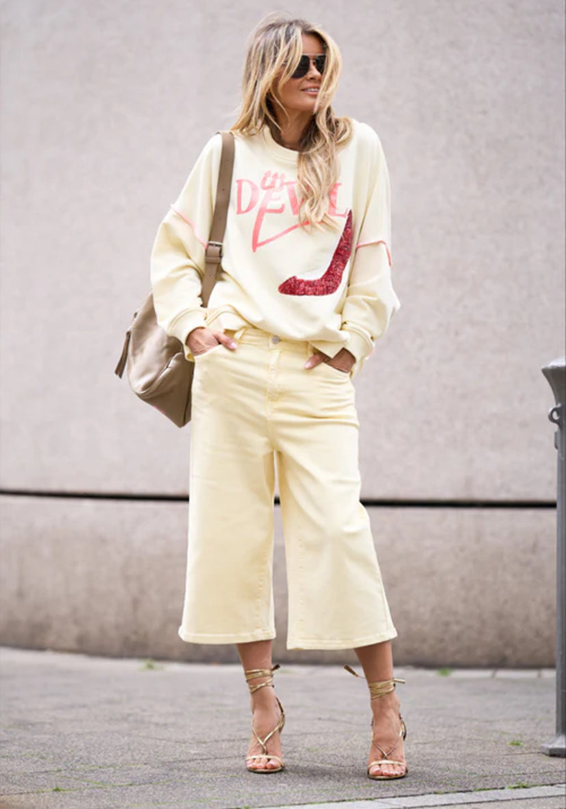 Shorts Sunset 3/4 Denim - butteryellow