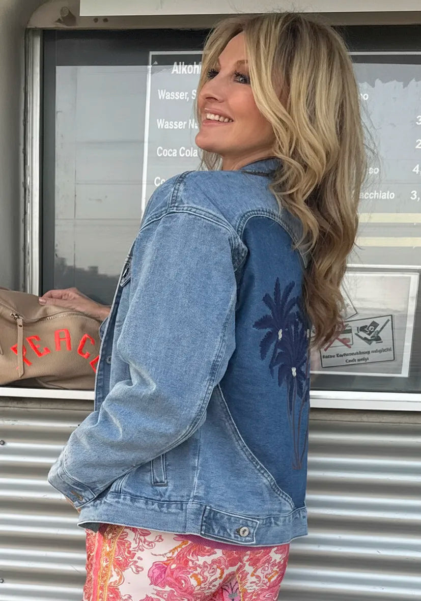 Jeans Jacket Palmtrees
