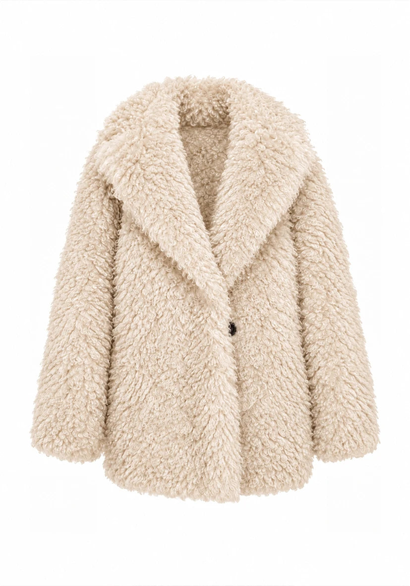 Manteau court Smile & Glow - gris
