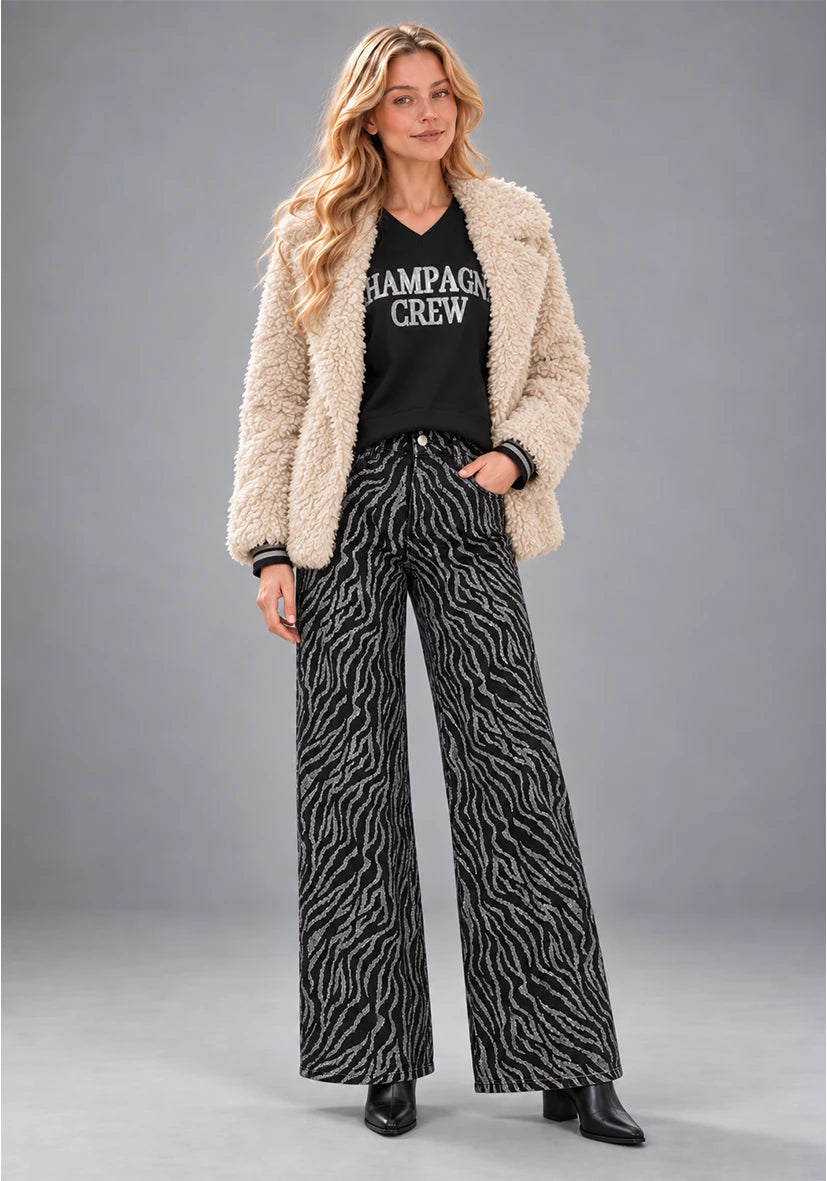 Manteau court Smile & Glow - gris
