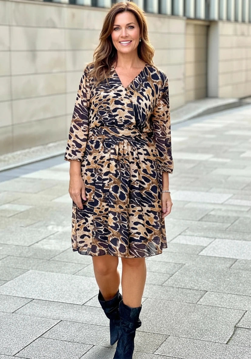 Short Dress V-Neck Fancy