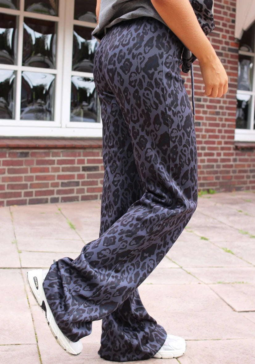 Wide Leg Pants Leo - anthracite
