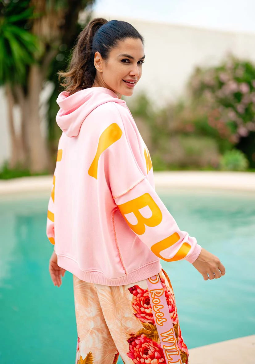 Hoodie Malibu Strass Double - rosa