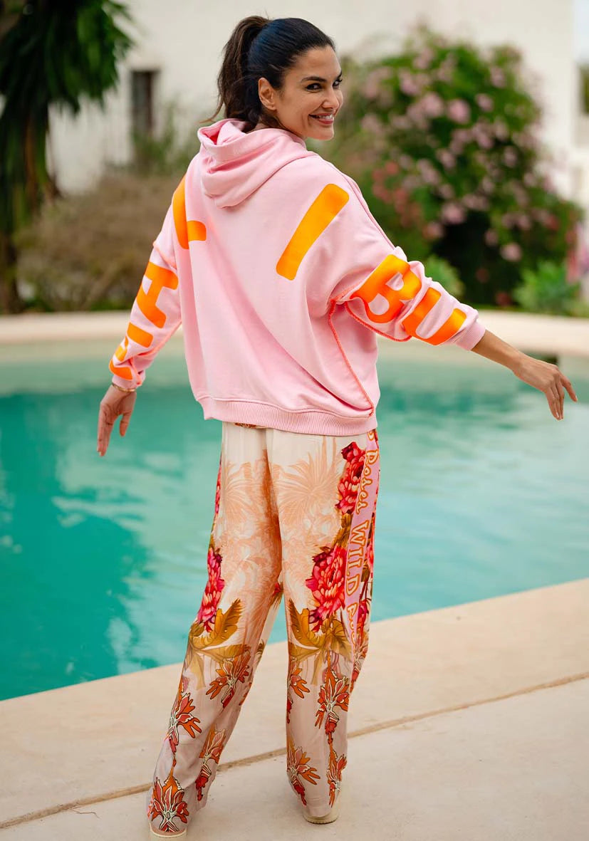 Hoodie Malibu Strass Double - rosa
