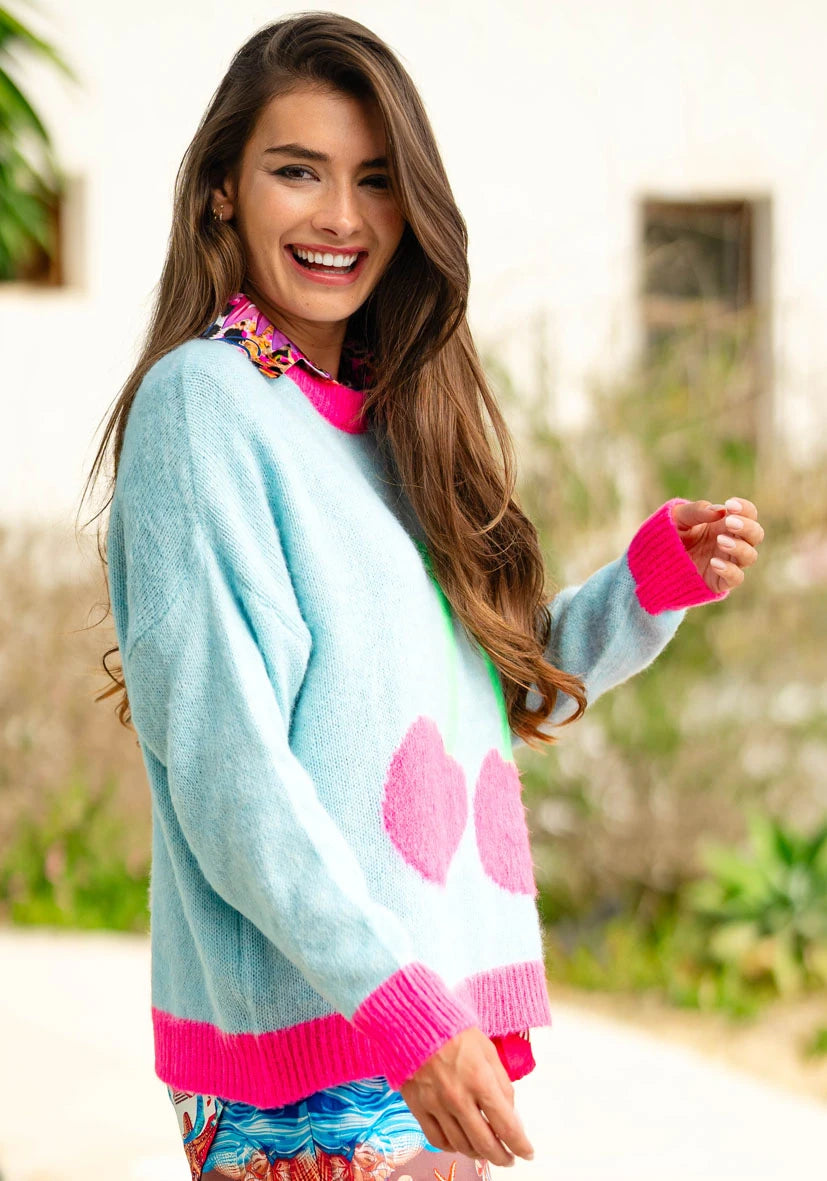 Pullover Cherry - lightblue
