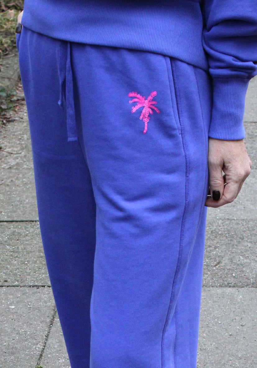 Joggerpants Palmtree Paillette - lilac
