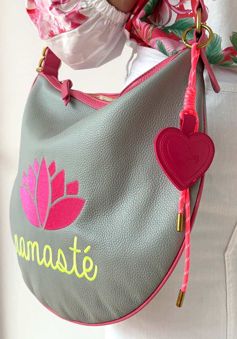 Ledertasche Namasté - grau