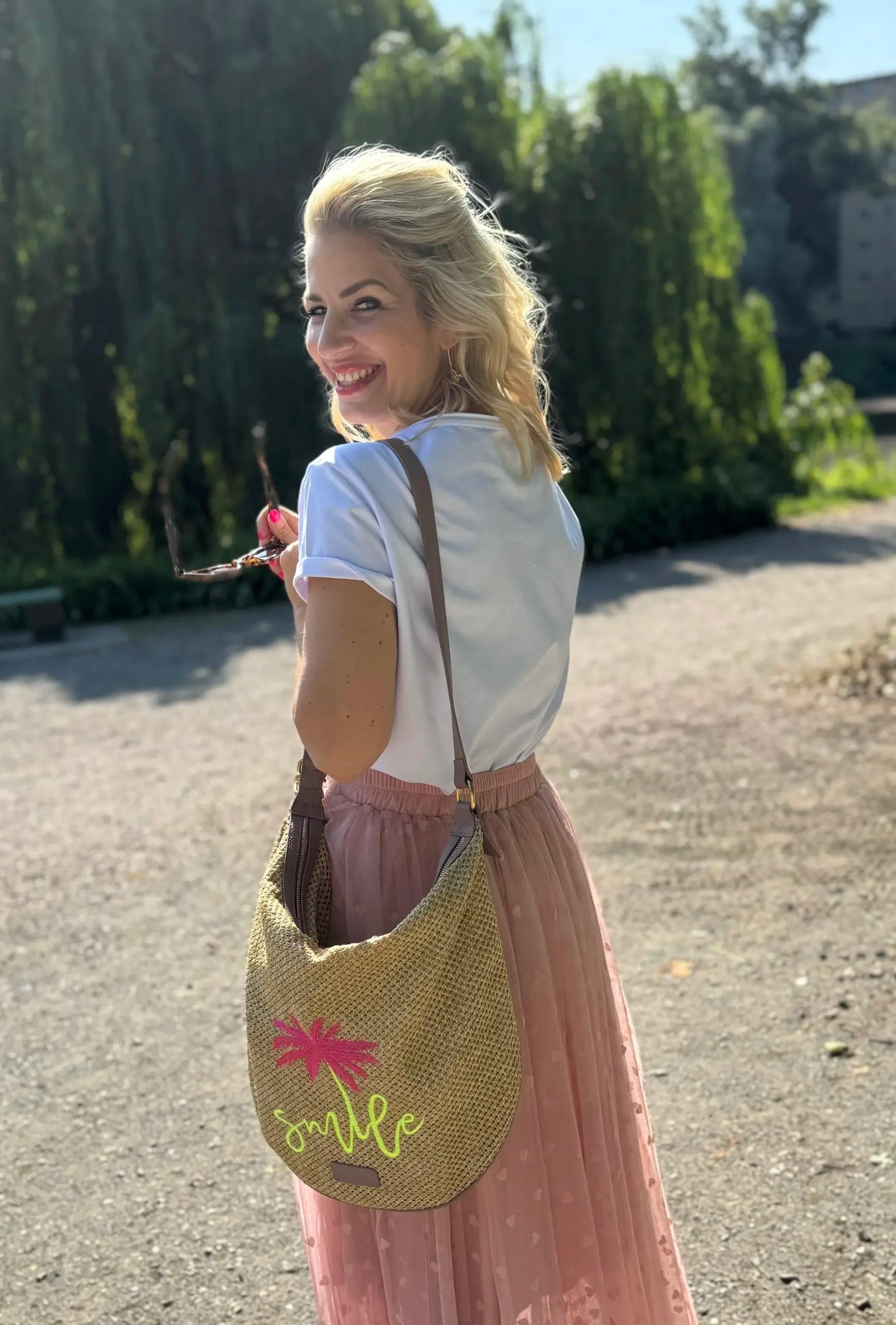Schultertasche Palm Smile - violett