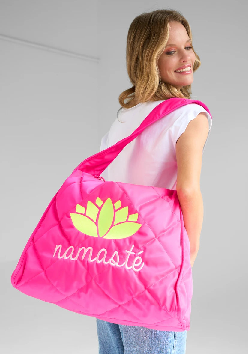 Quilted Bag Namasté - neonpink