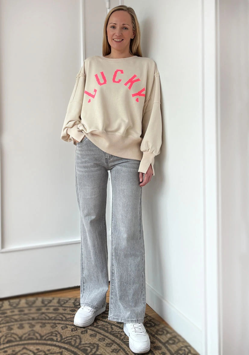 Straight Jeans Strass