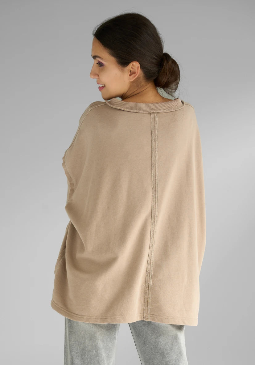 V-Neck wide Pink - sand