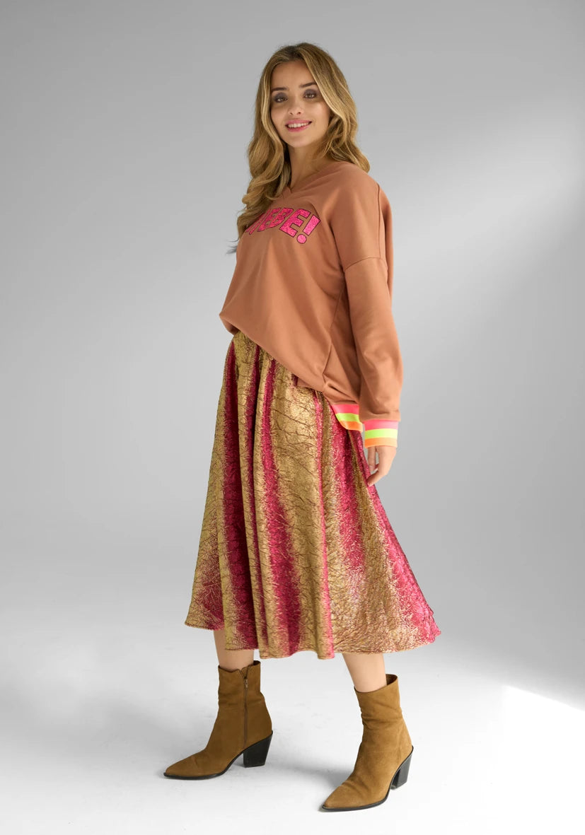 Rock Shimmer Pleat - pink