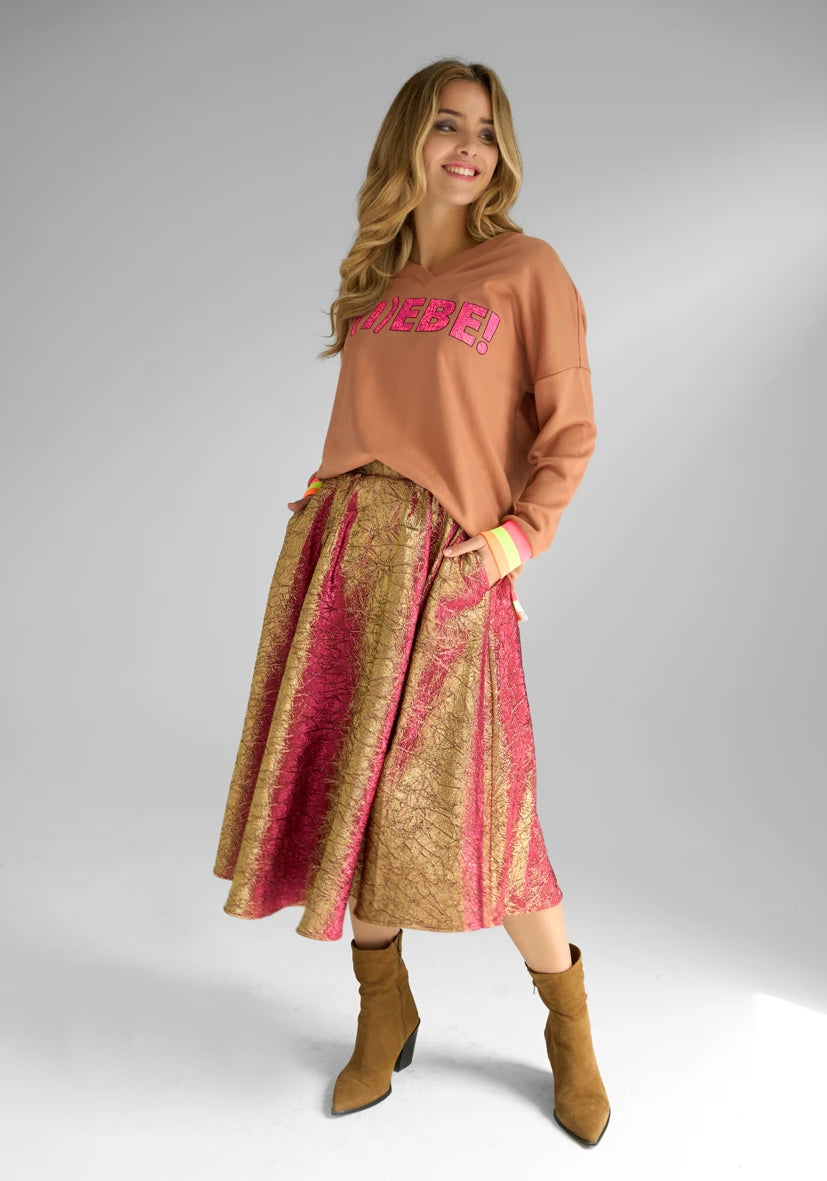 Rock Shimmer Pleat - pink
