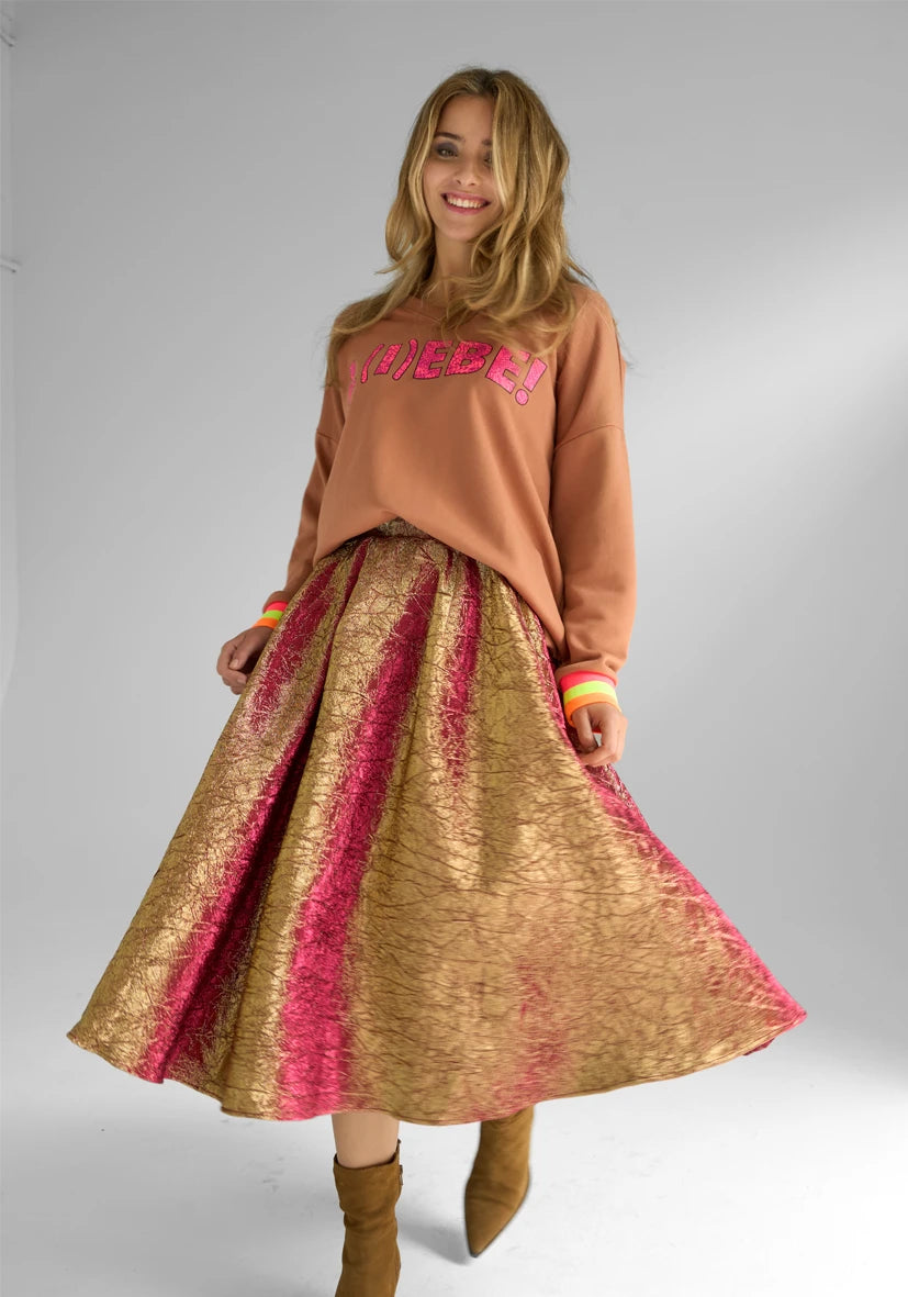 Rock Shimmer Pleat - pink