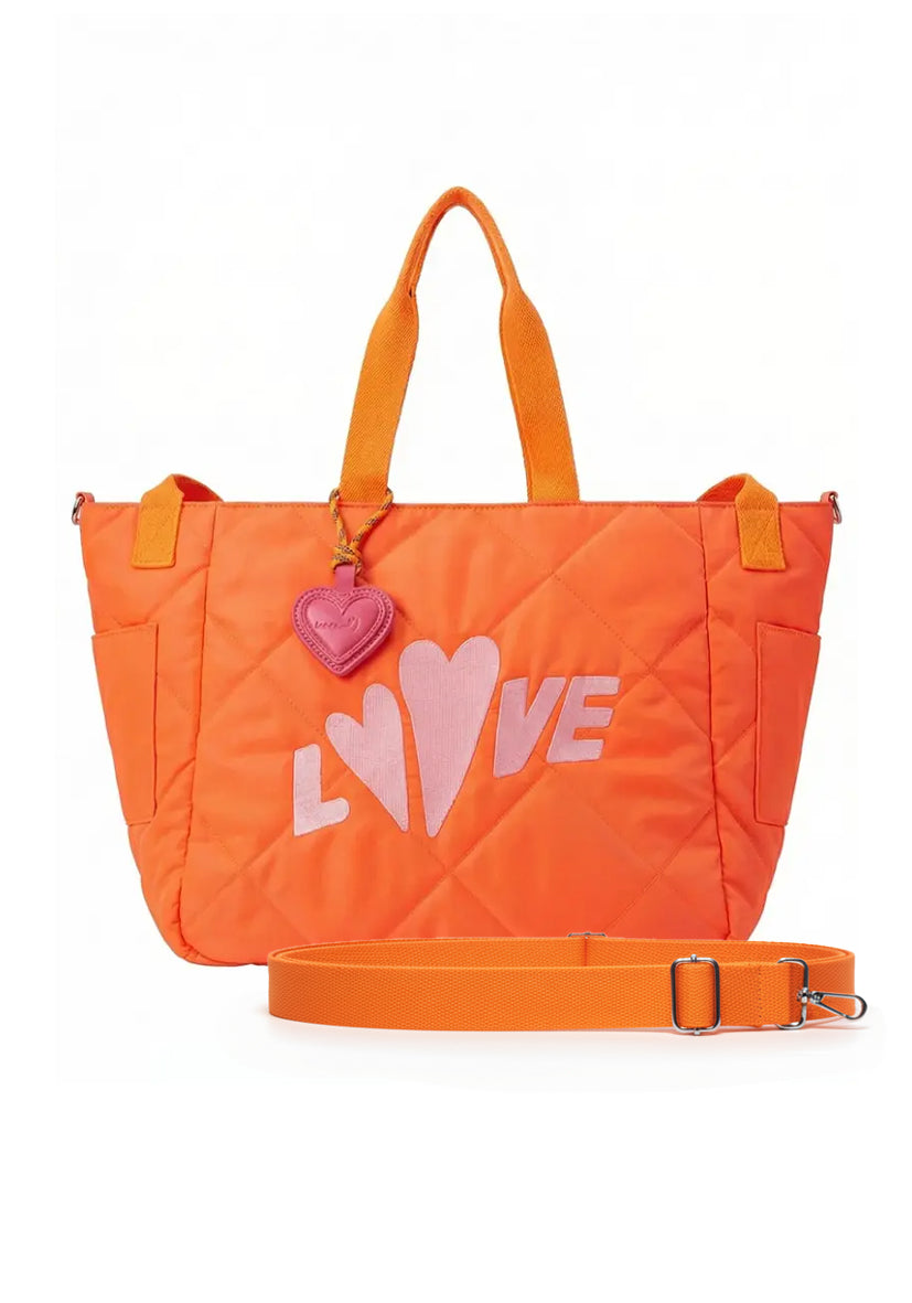 Quilted Bag Love - neonorange