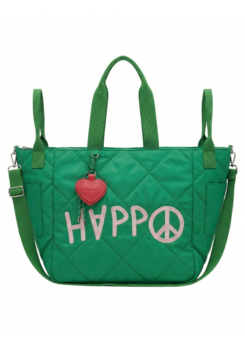 Quilted Bag Happy - green