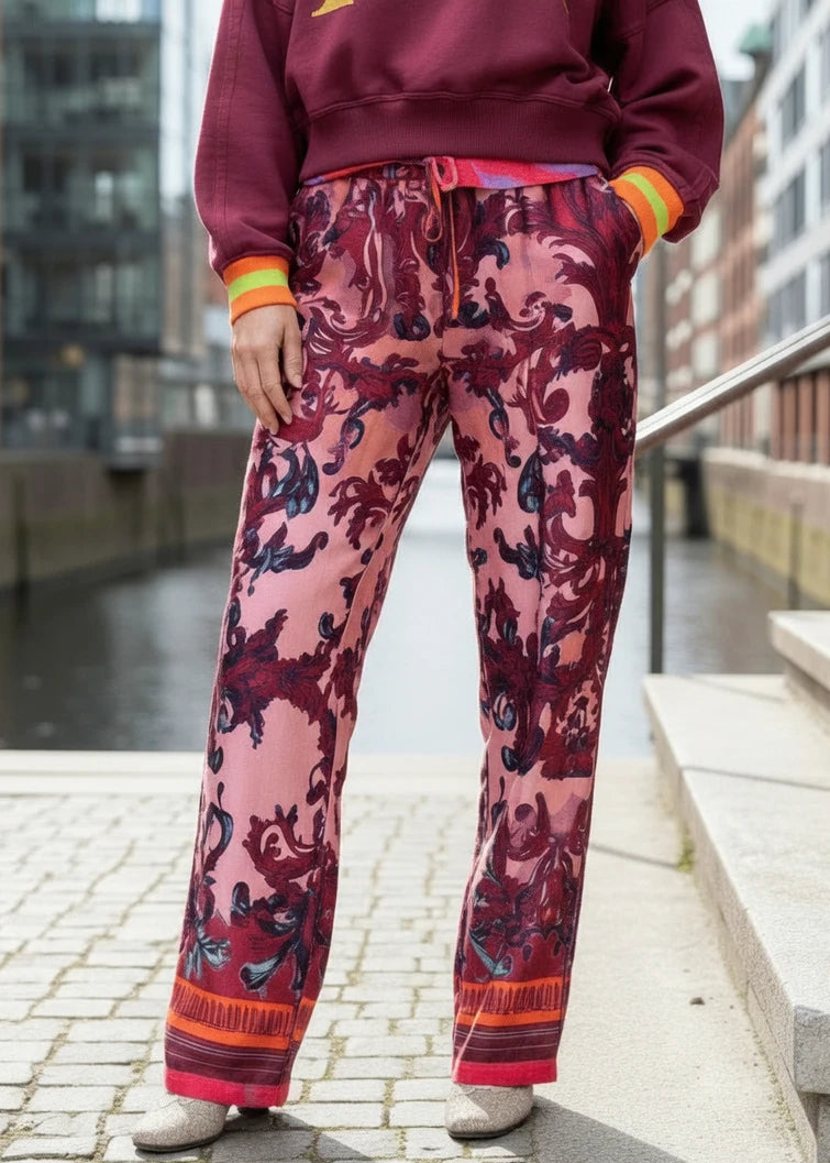 Pants Straight Colorful Ornaments