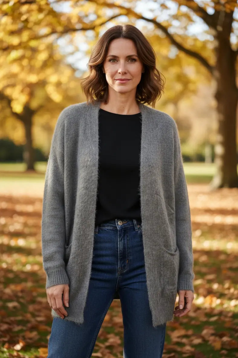 Cardigan heart - darkgrey