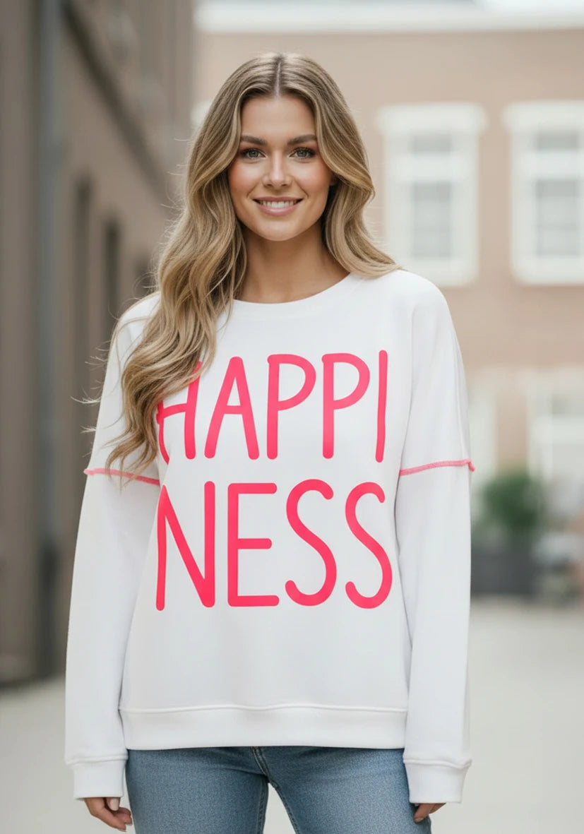Roundneck Happiness - weiß