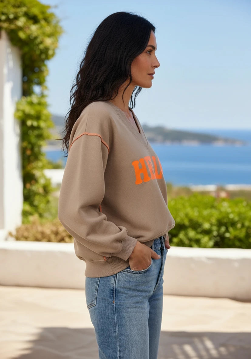 V-Neck Paradise of Love - sand