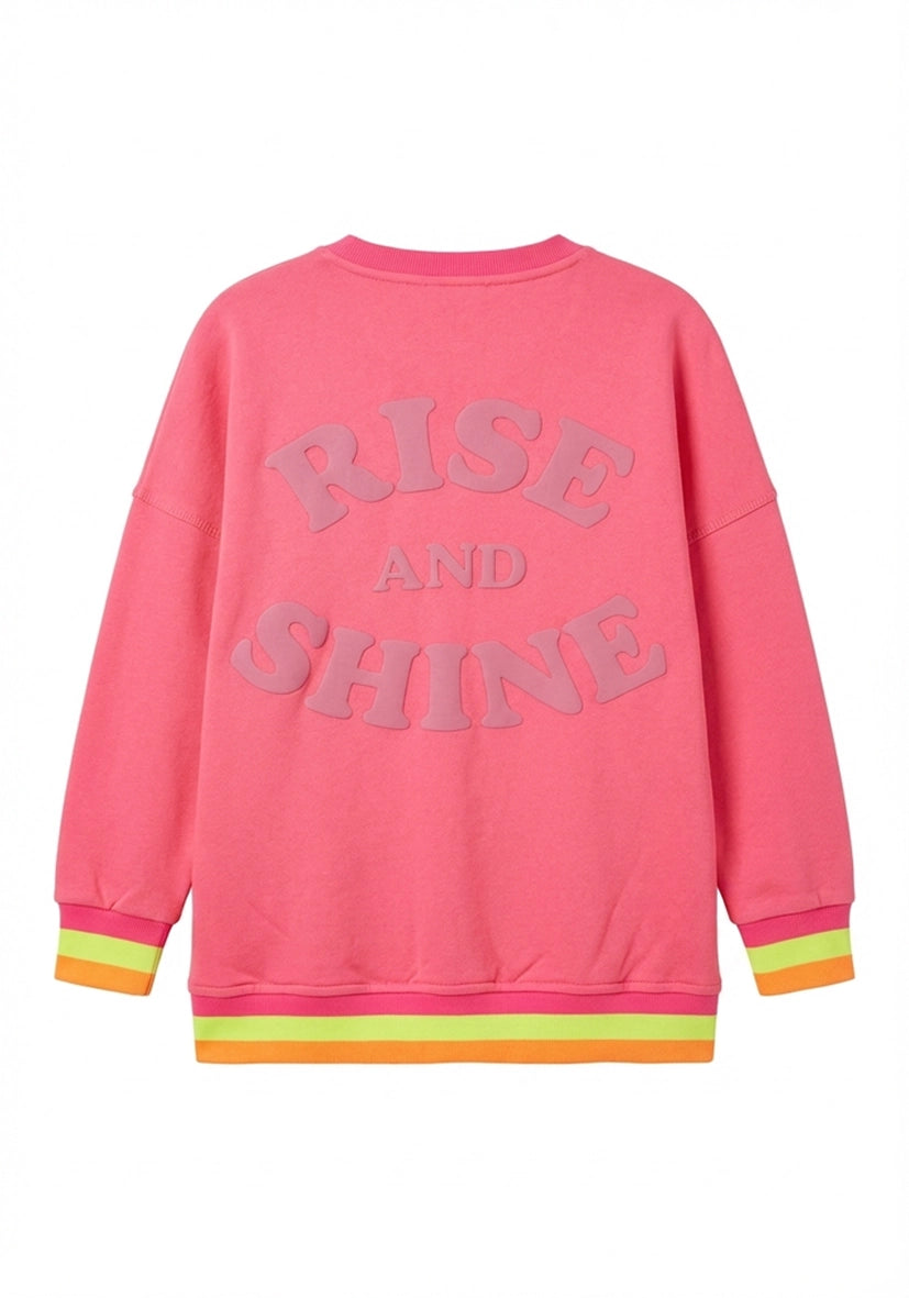 V-Neck Rise and Shine – neonpink