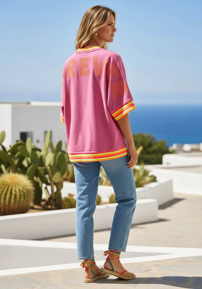 Shortsleeve Sweater L(I)EBE forever - flashrose