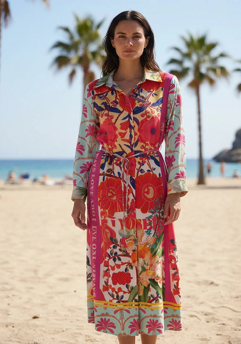 Mididress Mosaic Flowers