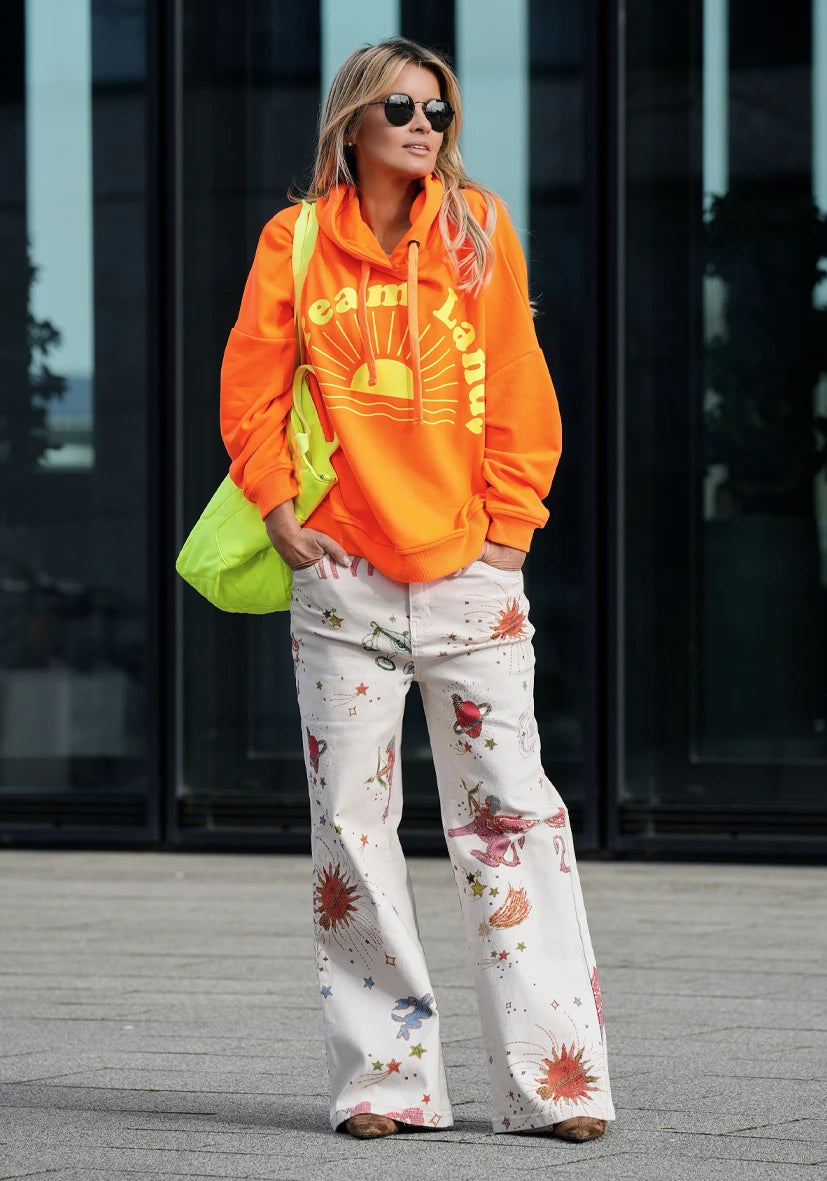 Hoodie Dreamland - neonorange