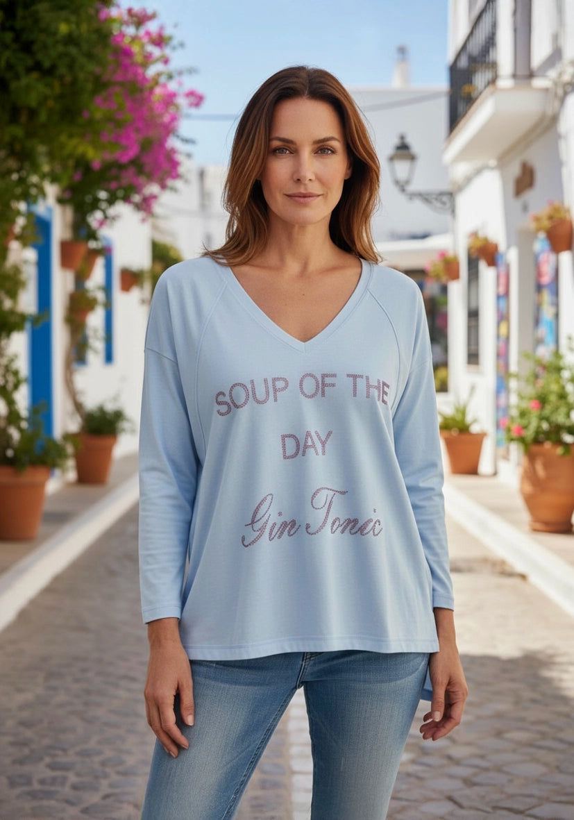 V-Neck Longsleeve Gin Tonic