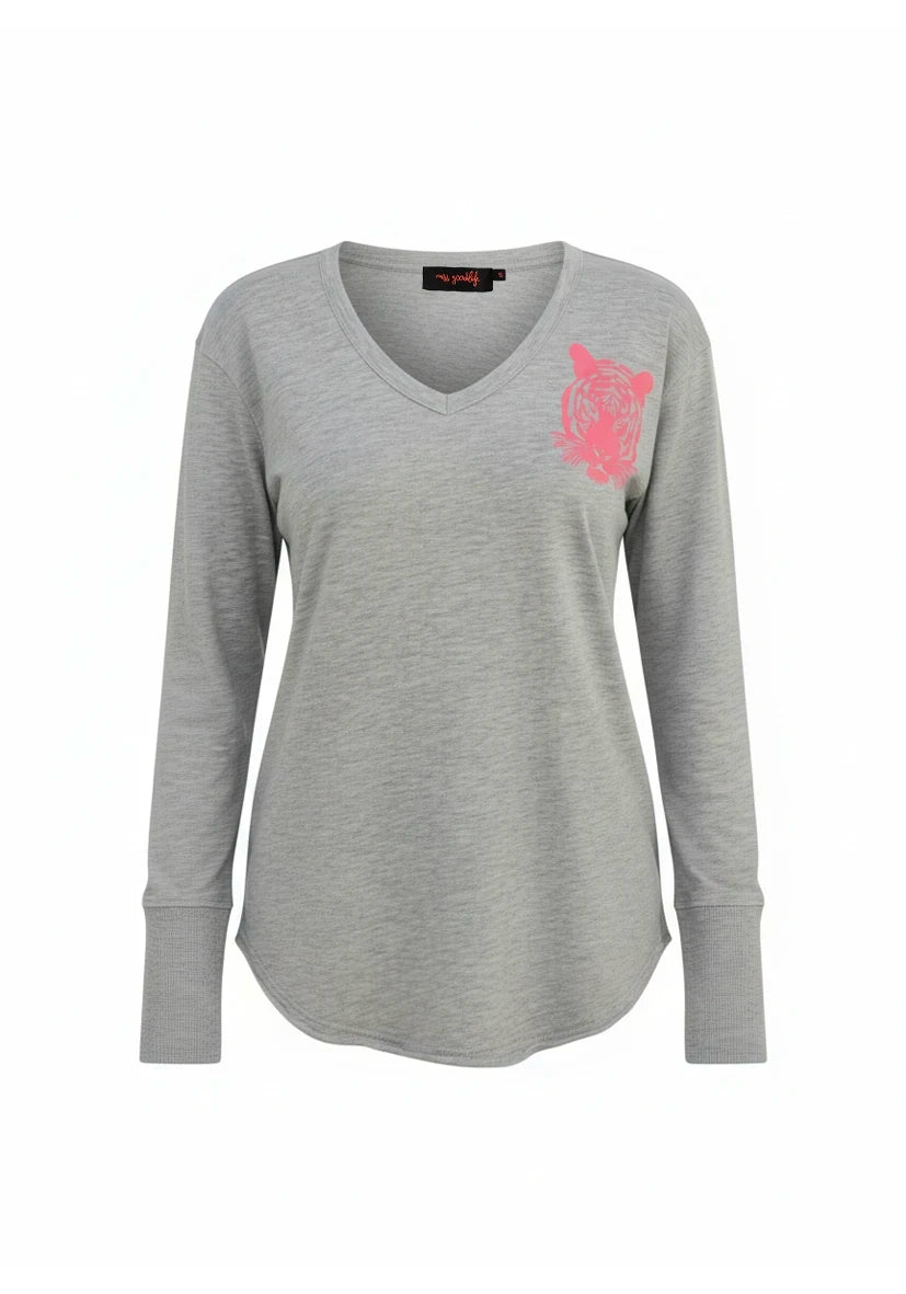 Longsleeve Take it easy - hellgrau