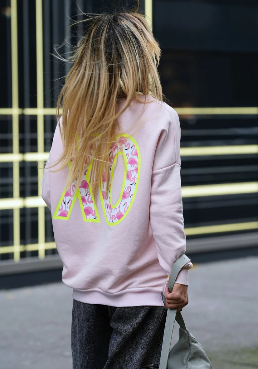Roundneck XO Paillette - rosa