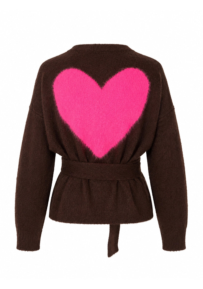 Pullover Cache Couer Hearts - chocolate