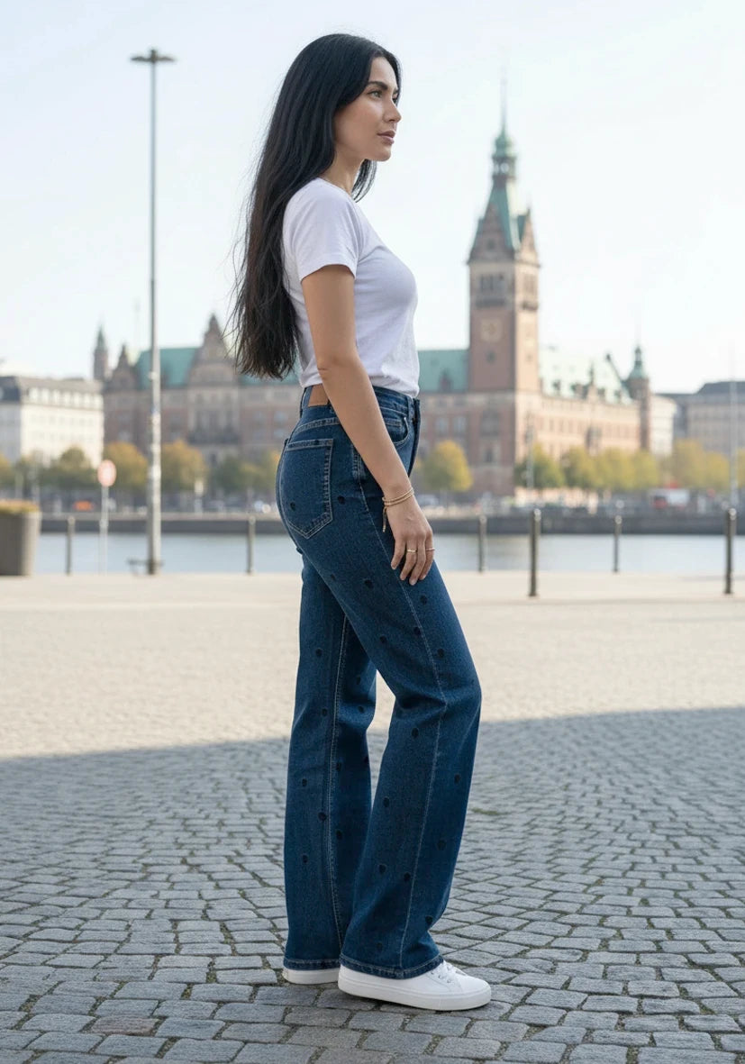Straight Jeans Hearts