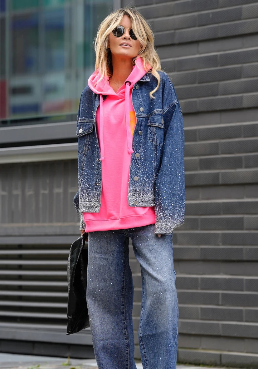 Jeans Jacket Glitter - blue