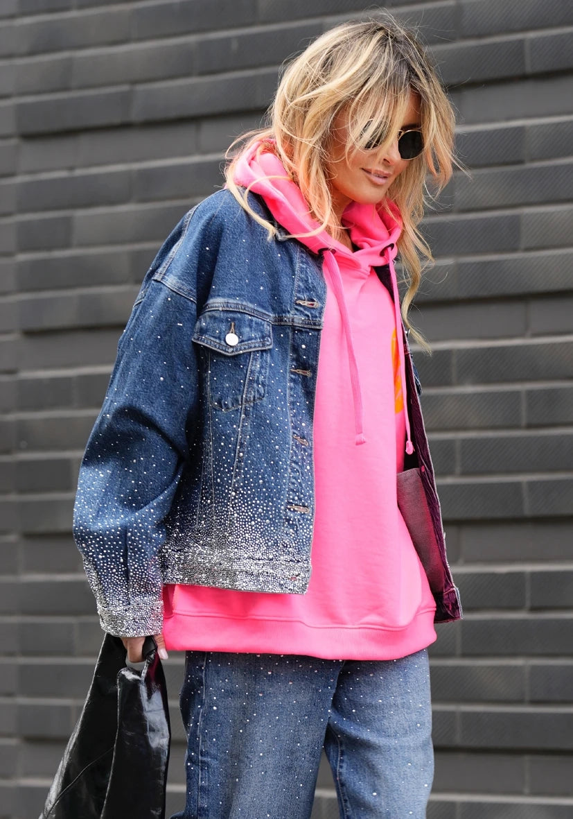 Jeans Jacket Glitter - blue