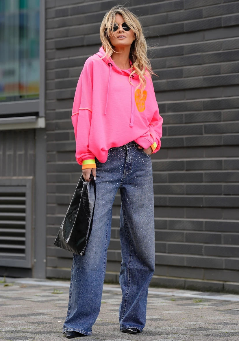 Jeans Straight Strass Rain
