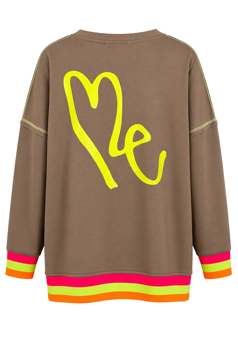V-Neck short love me - sand