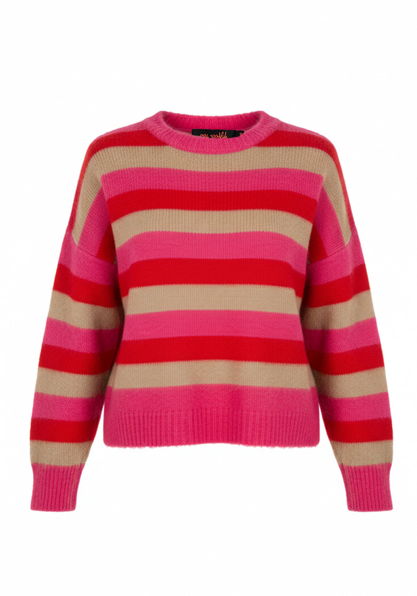 Knit Sweater Colorful Stripes