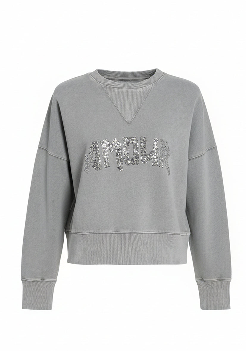 Roundneck Sparkling Amour - grey