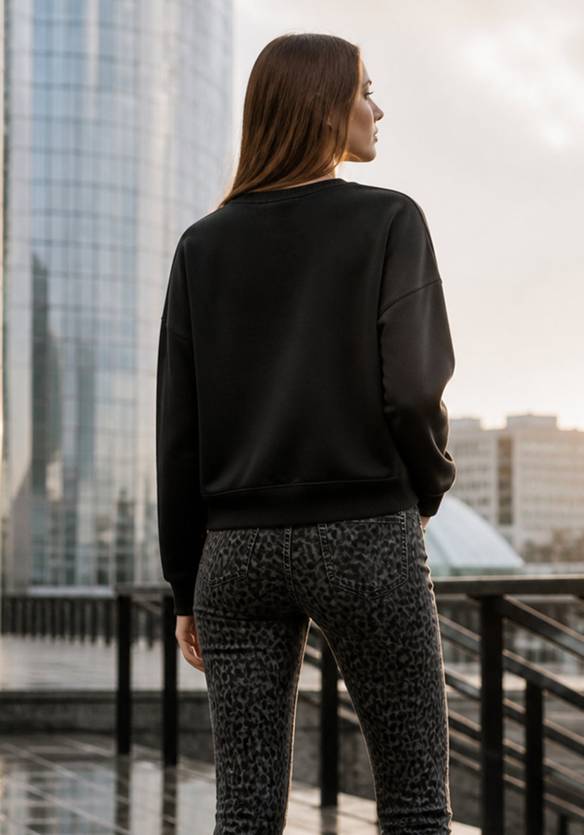 Roundneck Sparkling Amour - schwarz