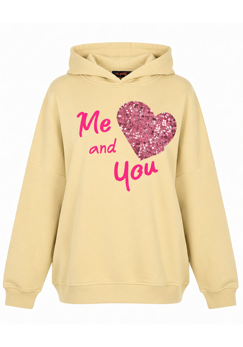 Hoodie Me and You - creme