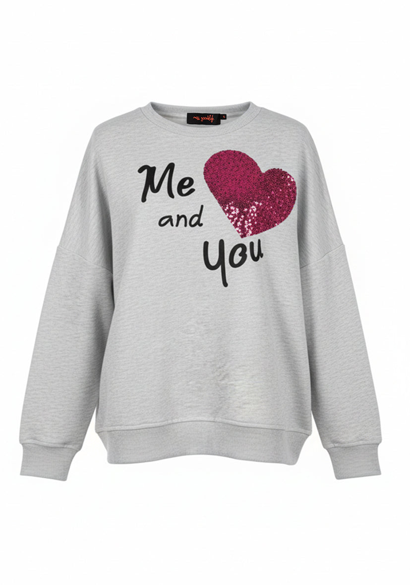 Roundneck Me and You - grey
