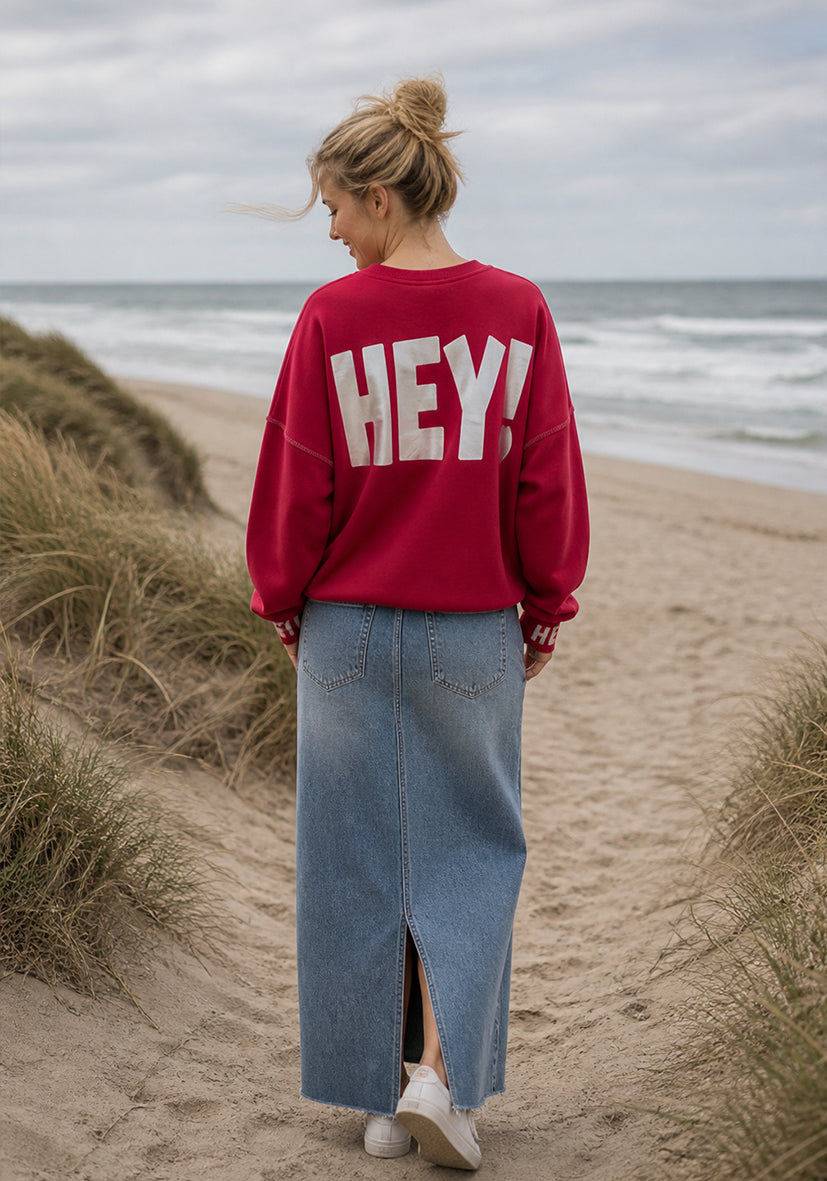 Roundneck HEY! - rot