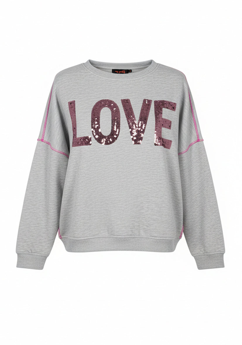 Roundneck LOVE - grau