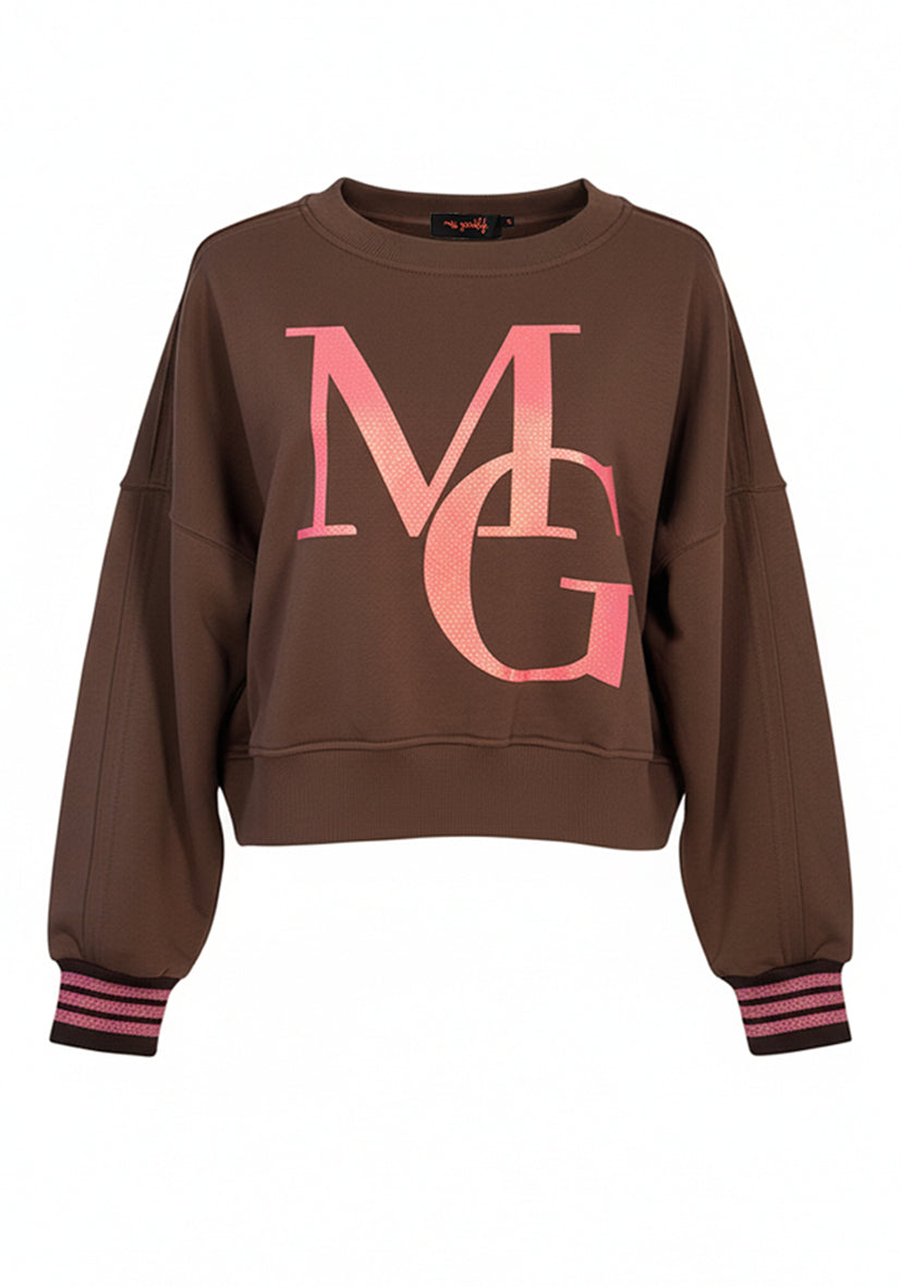Roundneck MG Glitter - braun