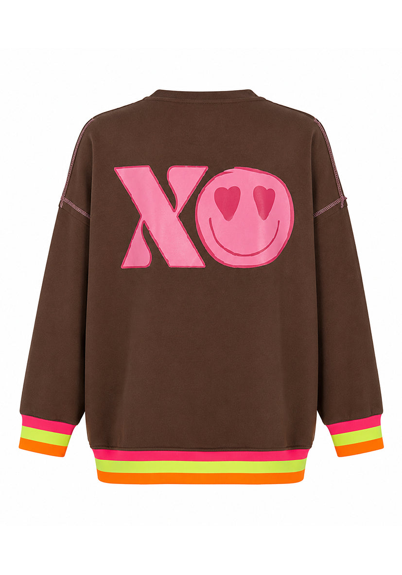 Roundneck XO Heartface - braun