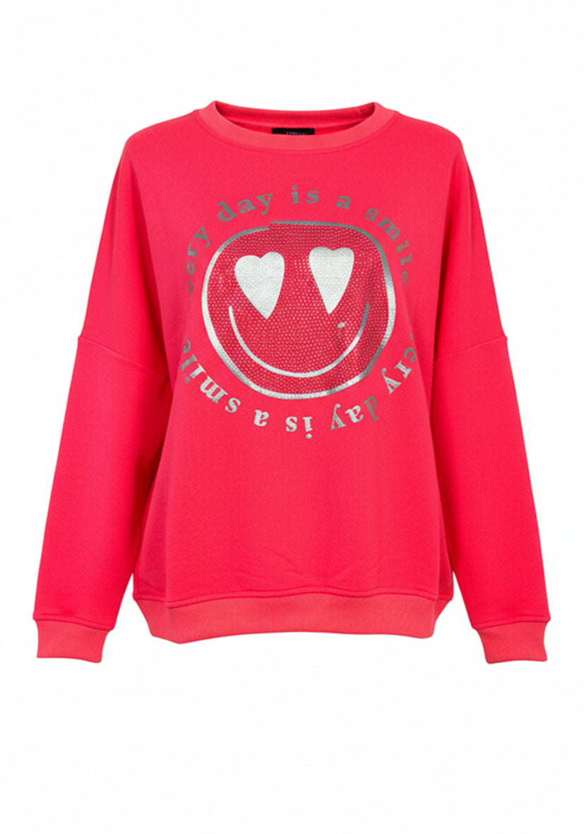 Roundneck Everday is a smile - neonpink