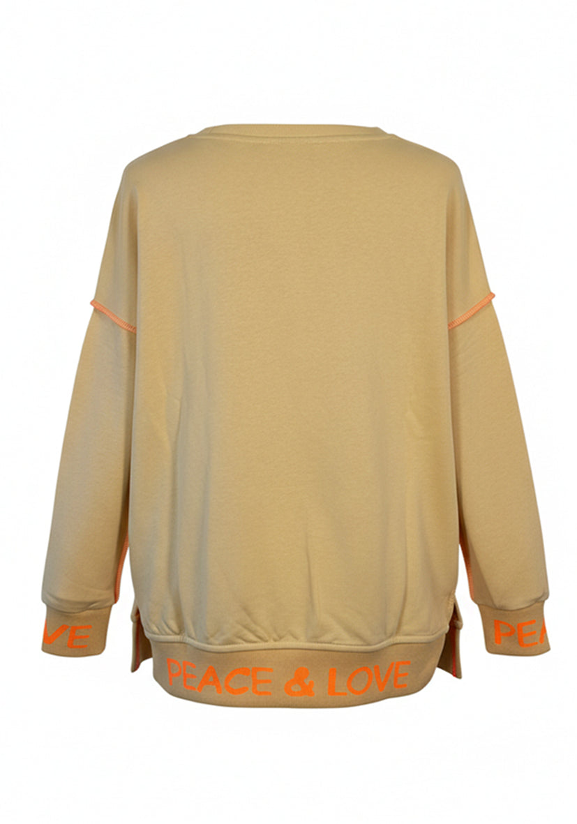 Roundneck Peace&Love - sand